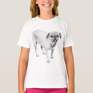 T-shirt Chien ombré classique pour un style quotidien déco