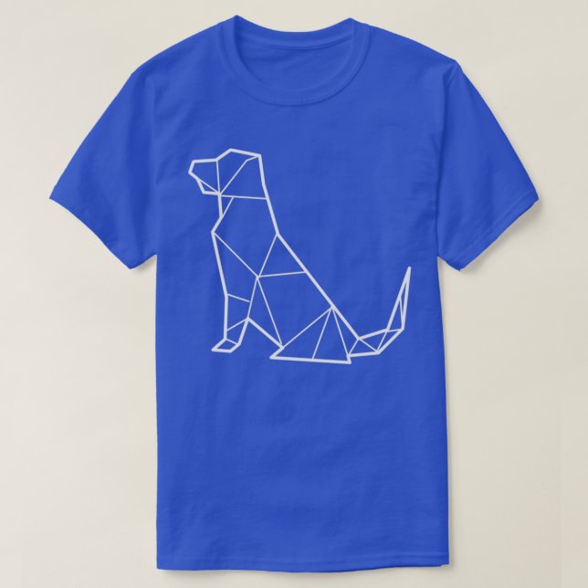 T-shirt Chien Origami Chien Parent Cadeau (Design devant)
