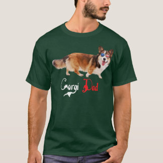 T-shirt Chien Papa Chien Papa Corgi 