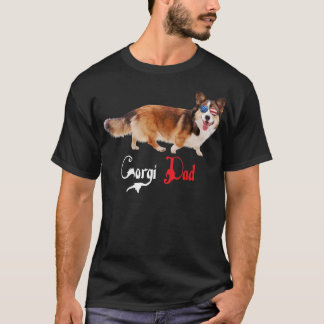T-shirt Chien Papa Chiot Papa Corgi584