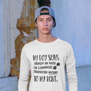 T-shirt Chien Papa Grumpy Chien Blanc Long Manches Photo