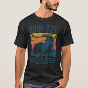 T-shirt Chien Papa Vintage Shih Tzu Papa