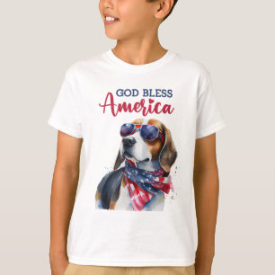 T-shirt Chien Patriote-Beagle