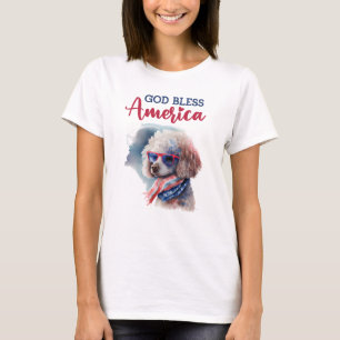 T-shirt Chien patriote-Caniche