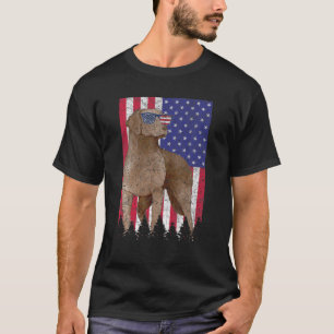 T-shirt Chien patriotique de la baie de Chesapeake USA Amé