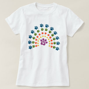 T-Shirt Chien Paw Arc-en-ciel