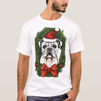 T-shirt Chien Père Noël Festive - Parfait pour Amo