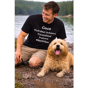 T-shirt Chien Personnalisé Hydraté à l'Extérieur Traumatis