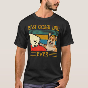 T-shirt Chien Personne Meilleur Corgi Papa Jamais Rétro Vi