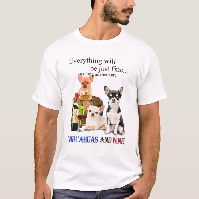 T-shirt Chien personnel Chihuahua Maman Papa Funny Retro V (Devant)