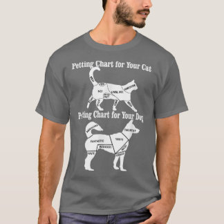T-shirt Chien Pile de chien VS Cat Pile Graphique Drôle Ch