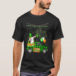 T-shirt Chien Pitbull faisant le dab Shamrock Fête de la S