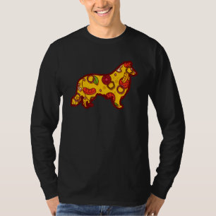 T-shirt Chien Pizza Drôle Pizza Shetland Sheepdog