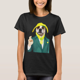 T-shirt Chien portant des yeux jaunes verts