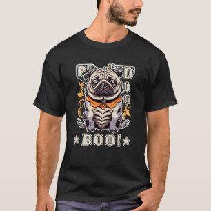 T-shirt Chien Pug Mignon Boo Squelette Graffiti Animal Drô