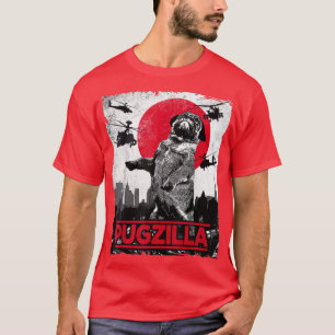 T-shirt Chien Pug Pugzilla drôle 