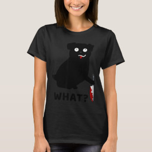 T-shirt Chien Quel_ Drôle Tee Pug Noir Pug Meurtrier Avec