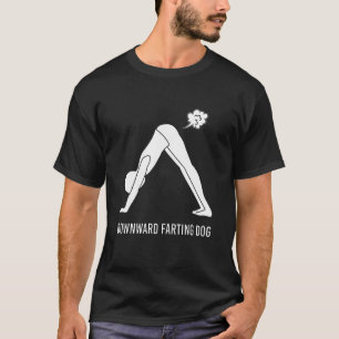 T-shirt Chien qui péte vers le bas Yoga Fart Downdog