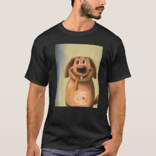 T-shirt Chien qui sort la langue chien dégoûtant