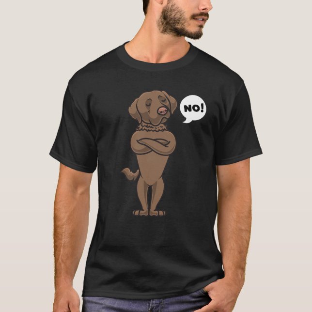 T-shirt Chien retriever de la baie de Chesapeake têtu drôl (Devant)