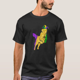 T-shirt Chien Retriever Doré Drôle Amateur de Mardi Gras M
