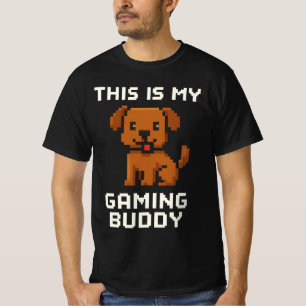 T-shirt Chien Rétro en Pixel Art – «C'est mon compagnon de