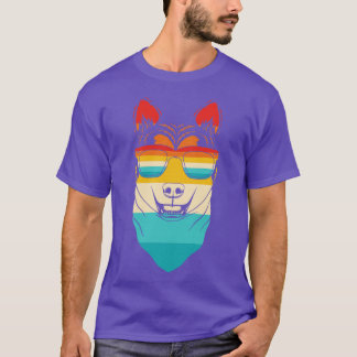 T-shirt Chien Retro Husky