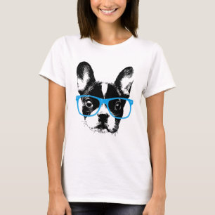 T-shirt Chien ringard de bouledogue français de hippie