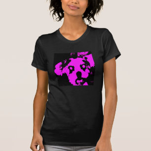 T-shirt Chien rose et noir