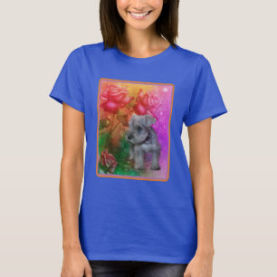 T-shirt Chien Rose Schnauzer Imaginaire chiot