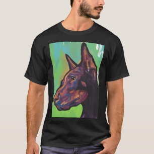T-shirt Chien rouge Doberman Pinscher Chien pâté de couleu