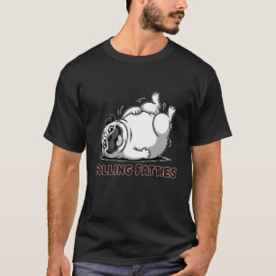 T-shirt Chien roulant en grossissant Mème de pug drôle pou