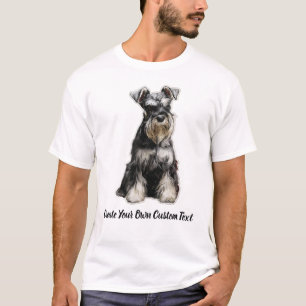 T-shirt Chien Schnauzer Créez votre propre texte personnal