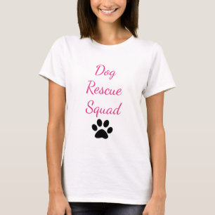 T-shirt Chien Secourt Squad Empreinte de patte Motif Anima