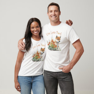 T-shirt Chien Shiba Inu Floral Mignon
