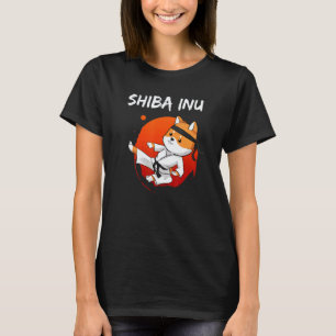 T-shirt Chien Shiba Inu Uni Drôle Kick Karaté Master Sp