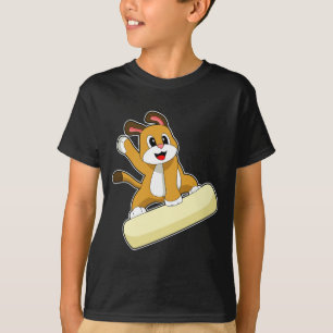 T-shirt Chien Snowboard Sports d'hiver