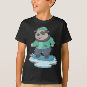 T-shirt Chien Snowboard Sports d'hiver