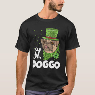 T-shirt Chien St Patrick's Day St. Doggo Carlin irlandais 