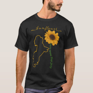 T-shirt Chien Sunshine Chiens Sunflower Dogmaman Positive