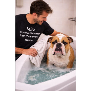 T-shirt Chien sur mesure - Nageur olympique Reine/ Roi du