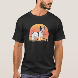 T-shirt Chien-taupe éffrayant Français Noir et Blanc Hallo