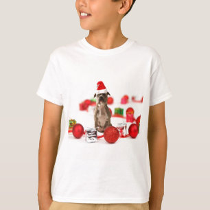 T-shirt Chien taureau avec boîte cadeau et ornements de No