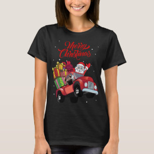 T-shirt Chien-taureau français avec Père Noël en Chien-Cam