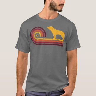 T-shirt Chien taureau ou pitbull propriétaire RETRO art