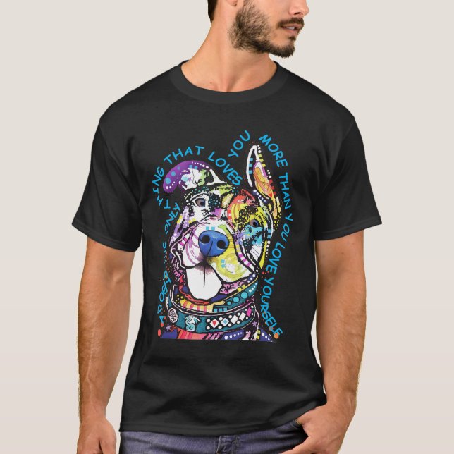 T-shirt Chien taureau S Graphiste Trend Pit (Devant)
