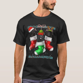 T-shirt Chien Terre-Neuve Chaussettes de Noël Drôle Pyjama