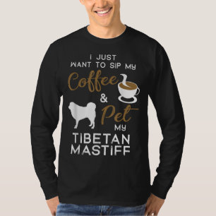 T-shirt Chien Tibétain Mastiff Propriétaire de café Xmas B
