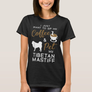 T-shirt Chien Tibétain Mastiff Propriétaire de café Xmas B