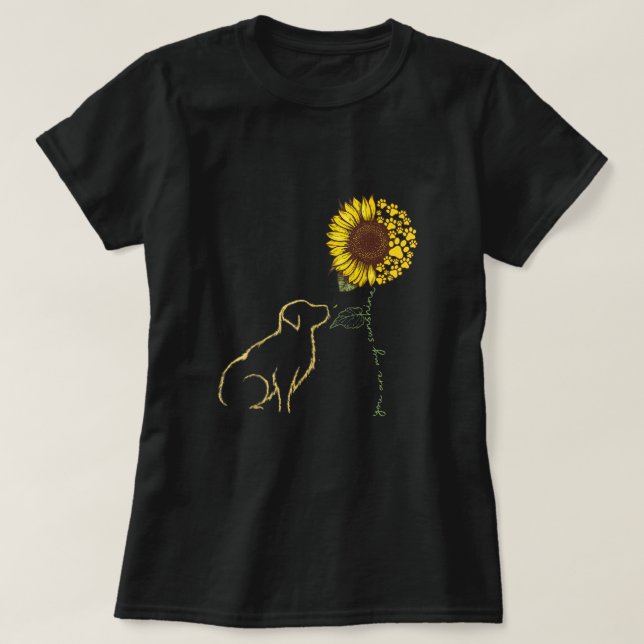 T-shirt Chien Tu Es Mon Soleil | Conception de tournesol p (Design devant)